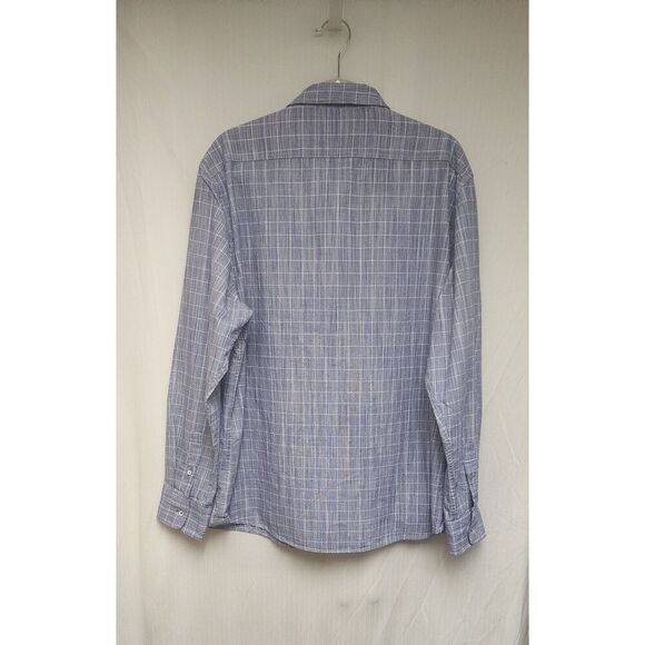 Stitch Fix Flag & Anthem Men's Chambray Blue Striped Pocket Button-Up Shirt XL - Picture 3 of 7